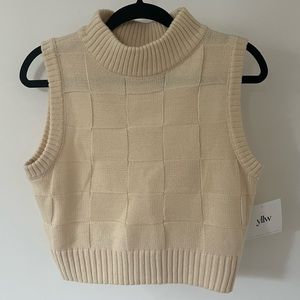 Cropped sweater vest
